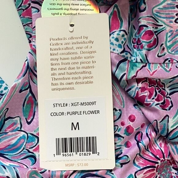 GOTTEX NWT GOLF AND TENNIS WEAR COOLING MOISTURE WICKING QUICK DRY TOP PURPLE - Picture 6 of 8